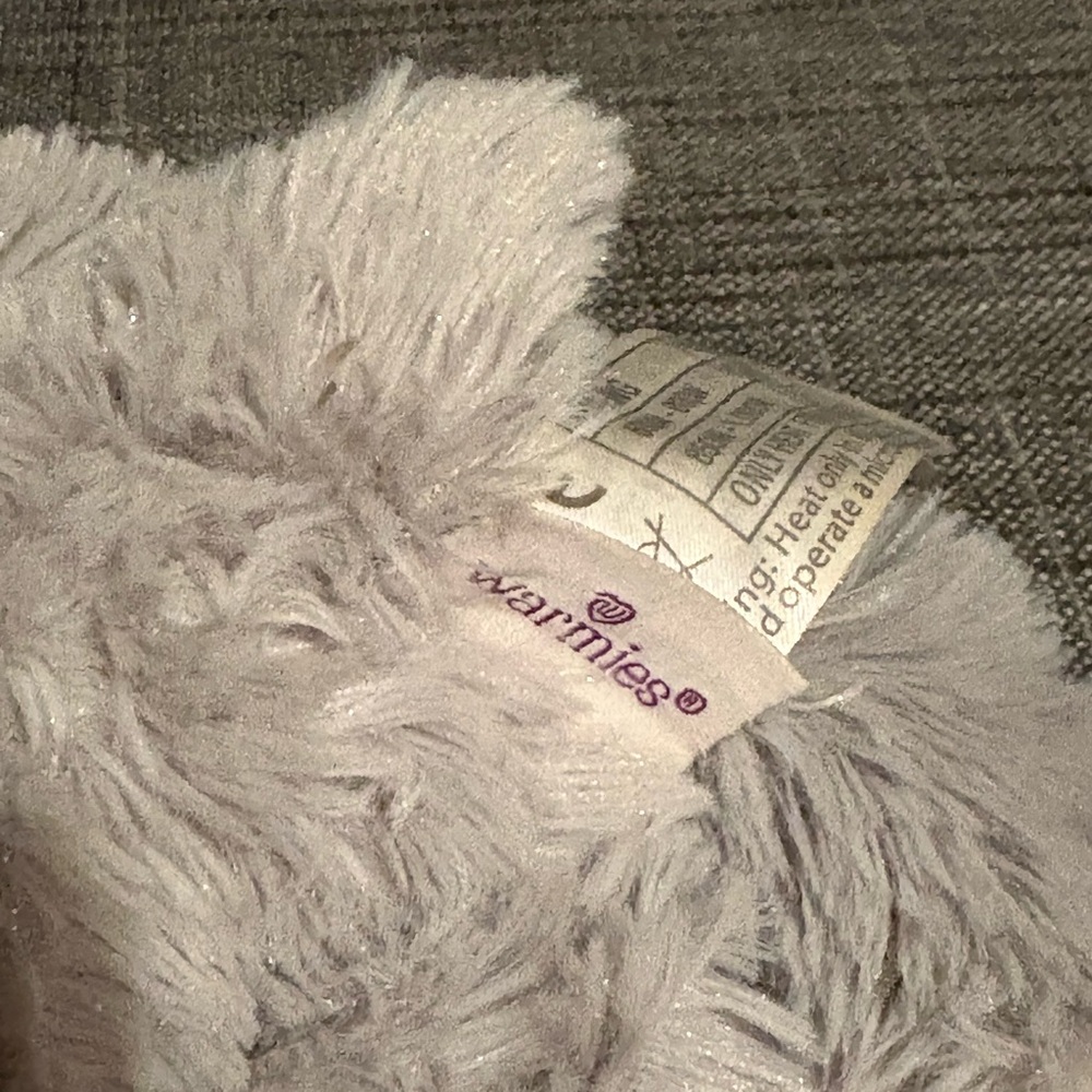 Warmies Husky Junior Plushie Gray White Puppy Dog Wolf - Picture 4 of 6